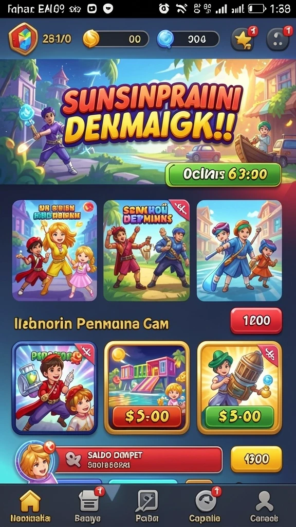 Tampilan antarmuka utama 180SLOT yang menarik.