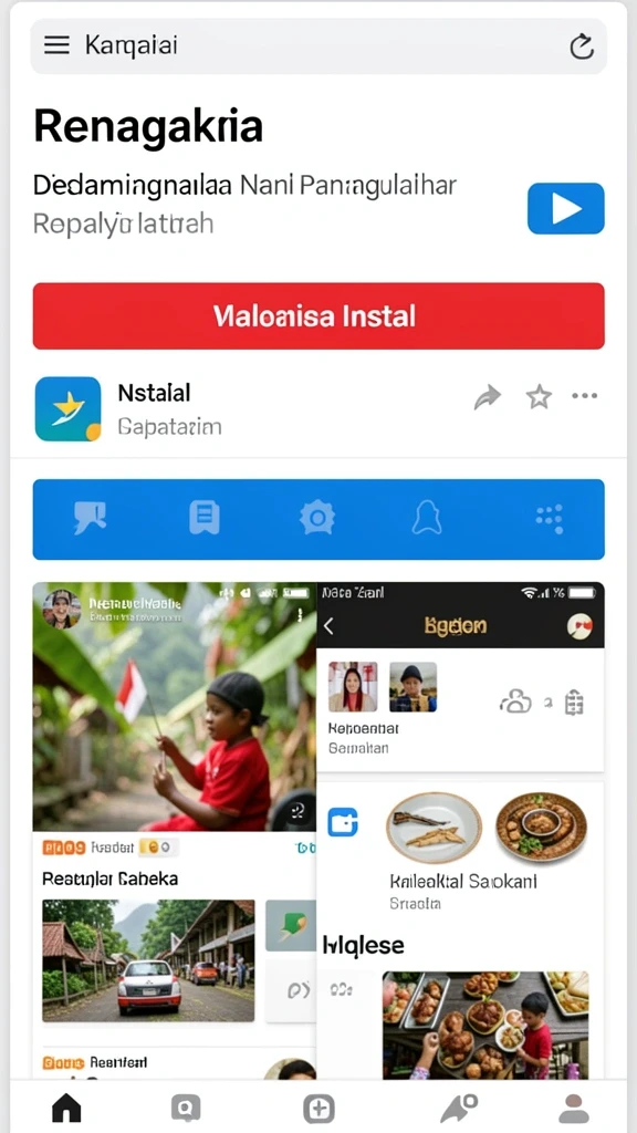 Tampilan menu utama yang menarik dan intuitif.