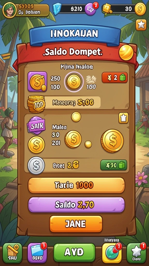 Pilihan tema slot yang beragam.