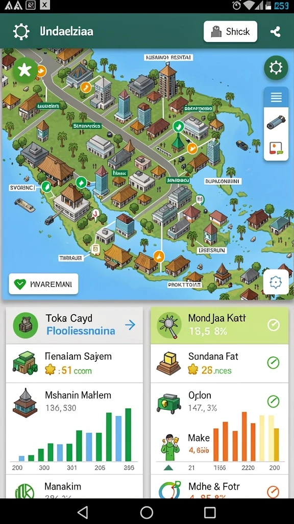 Menggambarkan salah satu level yang penuh tantangan.