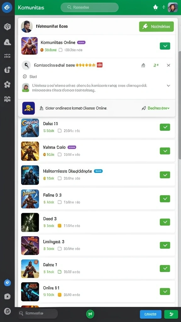 Screenshot menampilkan fitur sosial untuk bertanding dengan teman.