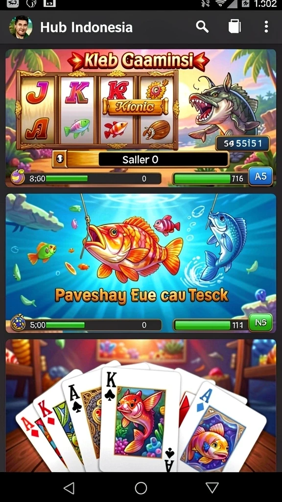 Tampilan awal yang menarik dalam aplikasi QQ222.