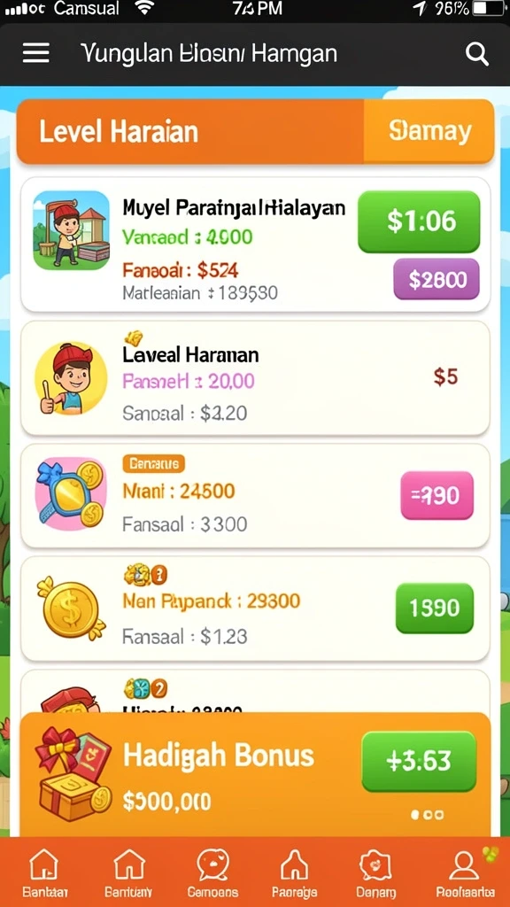 Karakter unik yang bisa dipilih untuk dimainkan.