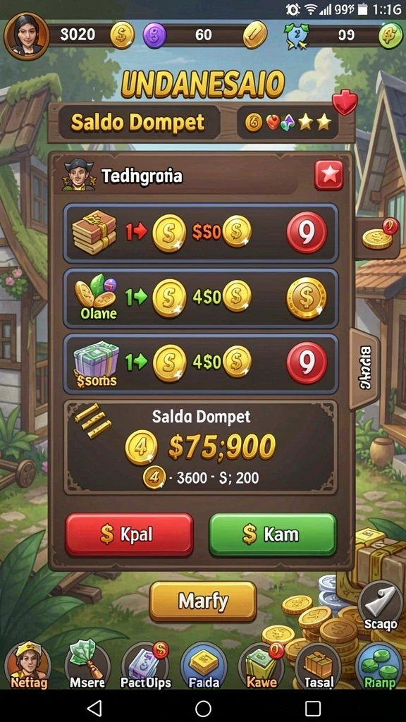 Tampilan fitur taruhan langsung yang interaktif.