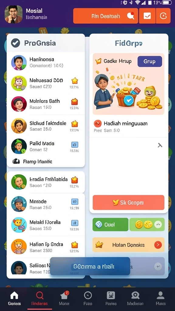 Mode kompetisi yang seru dan menantang.