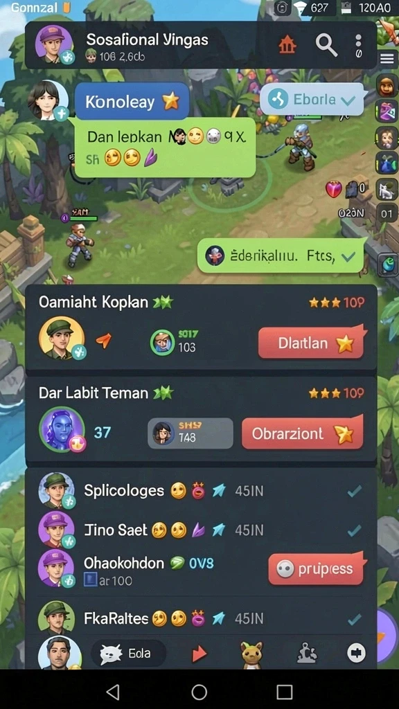 Karakter unik dan beragam alat bantu.